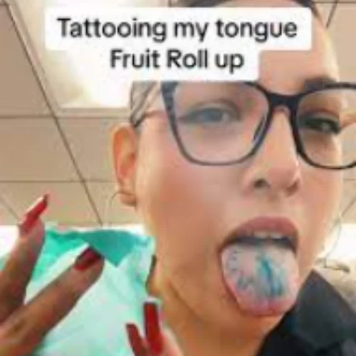 fruits roll ups tattoos tongue tattoo 